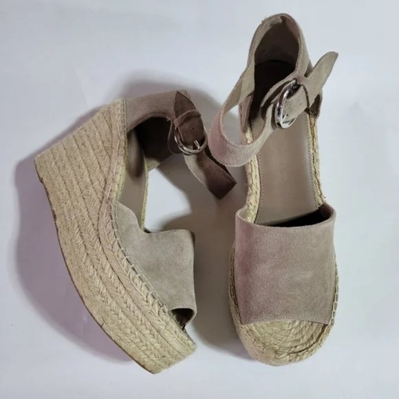 Marc Fisher Adalyn suede espadrilles wedges sandals 9.5 nwt - Picture 1 of 5